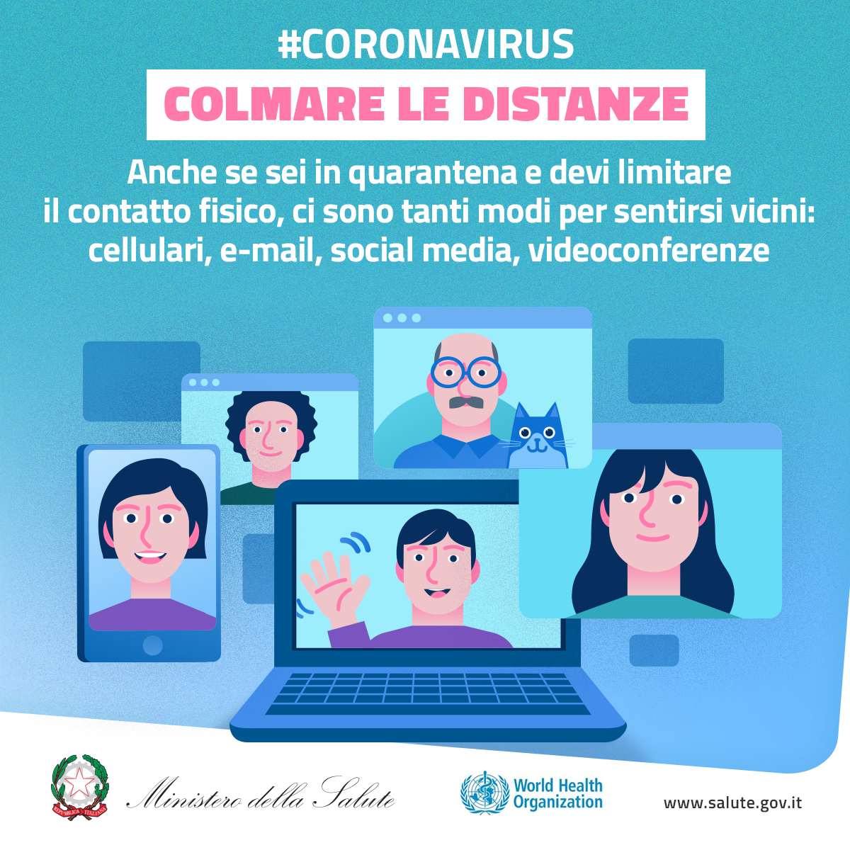 Locandina che illustra come colmare le distanze