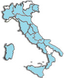 Immagine italia con regioni interessate