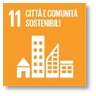 Immagine Obiettivo 11 con testo Città e comunità sostenibili