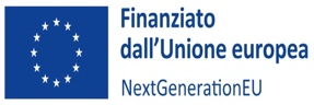 Immagine bandiera comunit europea - scritta: Finanziato dall'Unione Europea Next Generation EU