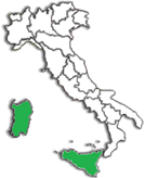 Immagine italia con regioni interessate